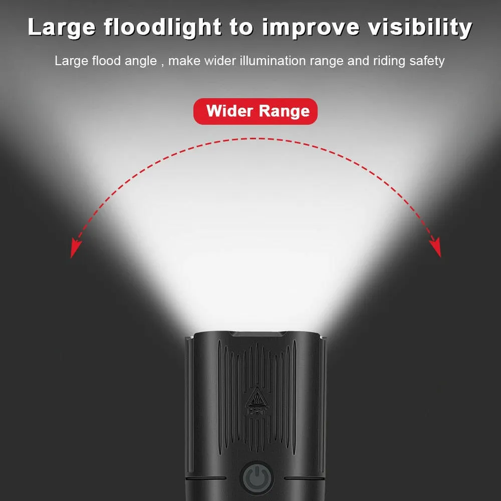 10000mAh Bike Light front USB Rechargeable 12800mAh Bike Headlight 4P90 4P50 LED Super Bright Flashlight Front Lights Back Rear
