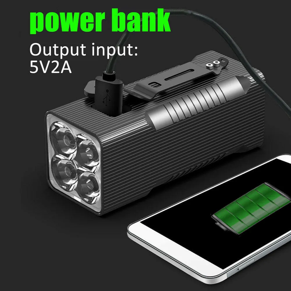 10000mAh Bike Light front USB Rechargeable 12800mAh Bike Headlight 4P90 4P50 LED Super Bright Flashlight Front Lights Back Rear