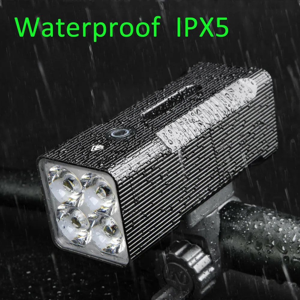 10000mAh Bike Light front USB Rechargeable 12800mAh Bike Headlight 4P90 4P50 LED Super Bright Flashlight Front Lights Back Rear