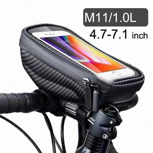 1.8L Bike Frame Bag - Front Tube Cycling Pannier for Bicycle Storage