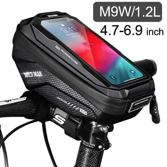 1.8L Bike Frame Bag - Front Tube Cycling Pannier for Bicycle Storage