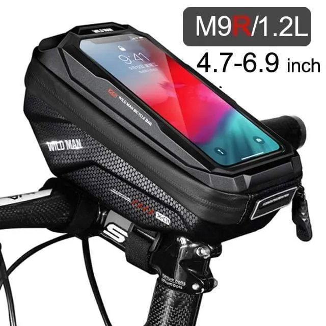 1.8L Bike Frame Bag - Front Tube Cycling Pannier for Bicycle Storage