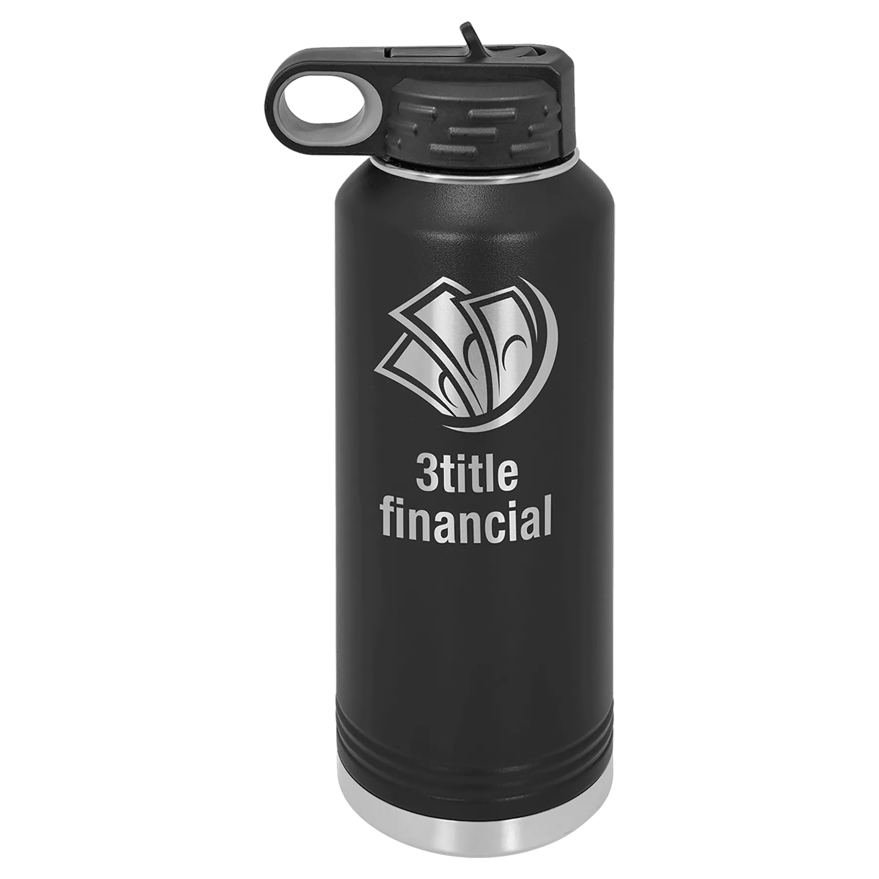 40oz Black Water Bottles