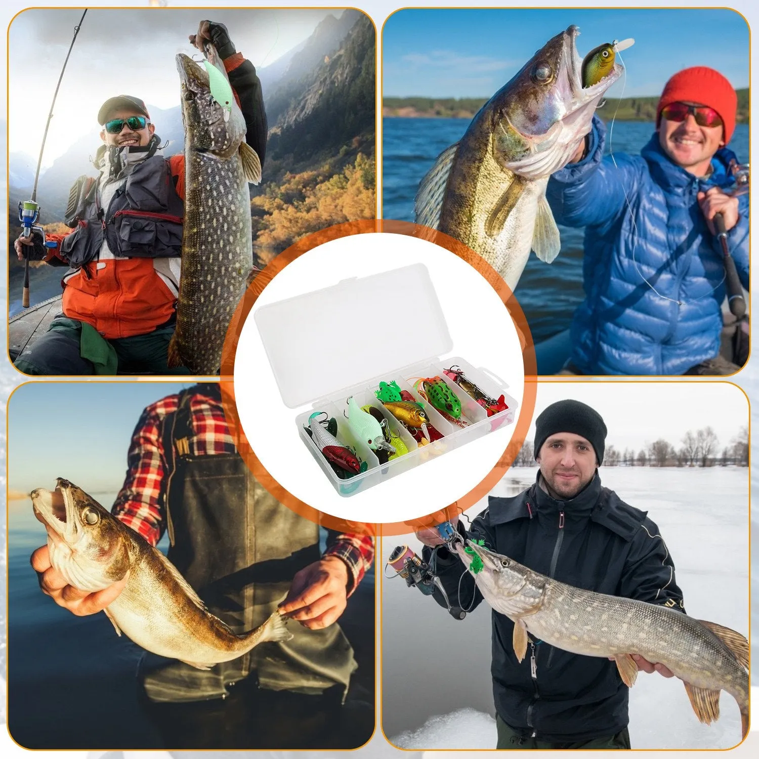 94-Piece: Fishing Lures Kit Soft Plastic Fishing Baits Set