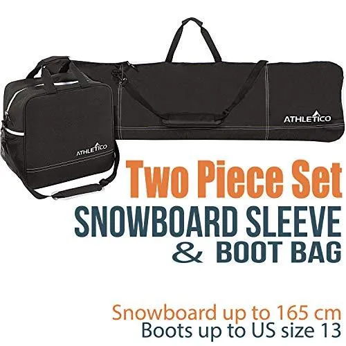 Athletico Two-Piece Snowboard and Boot Bag Combo