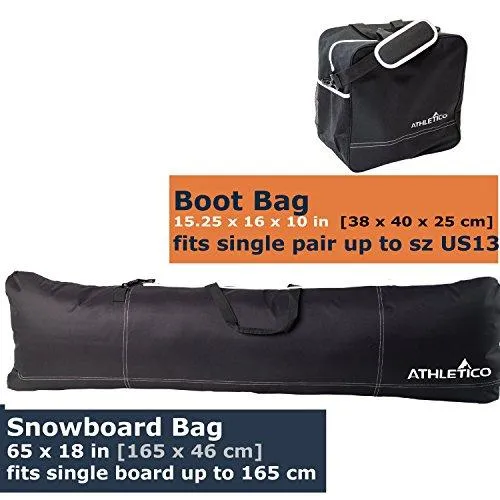 Athletico Two-Piece Snowboard and Boot Bag Combo