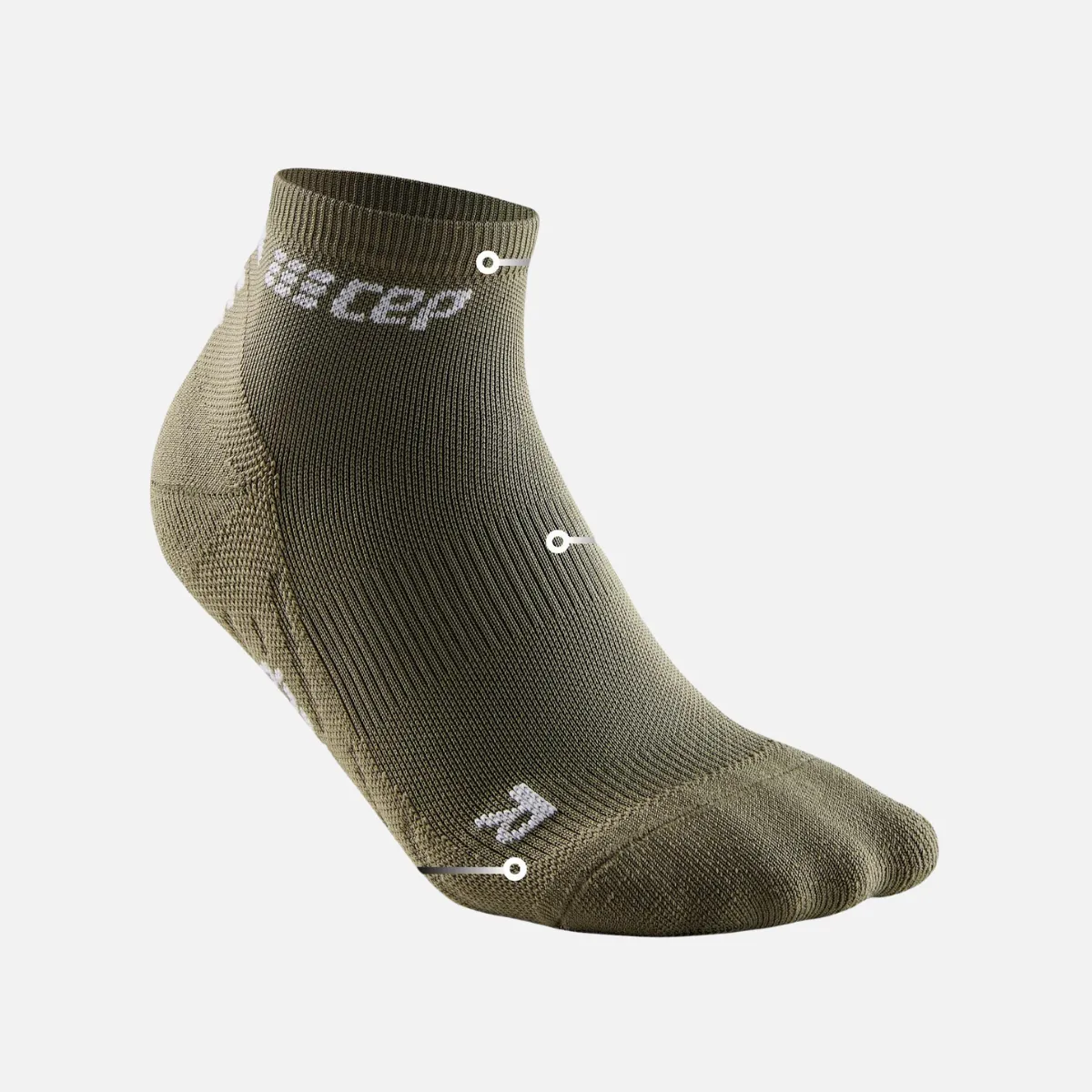 Cep The Run 4.0 Low Cut Men's Socks -Olive