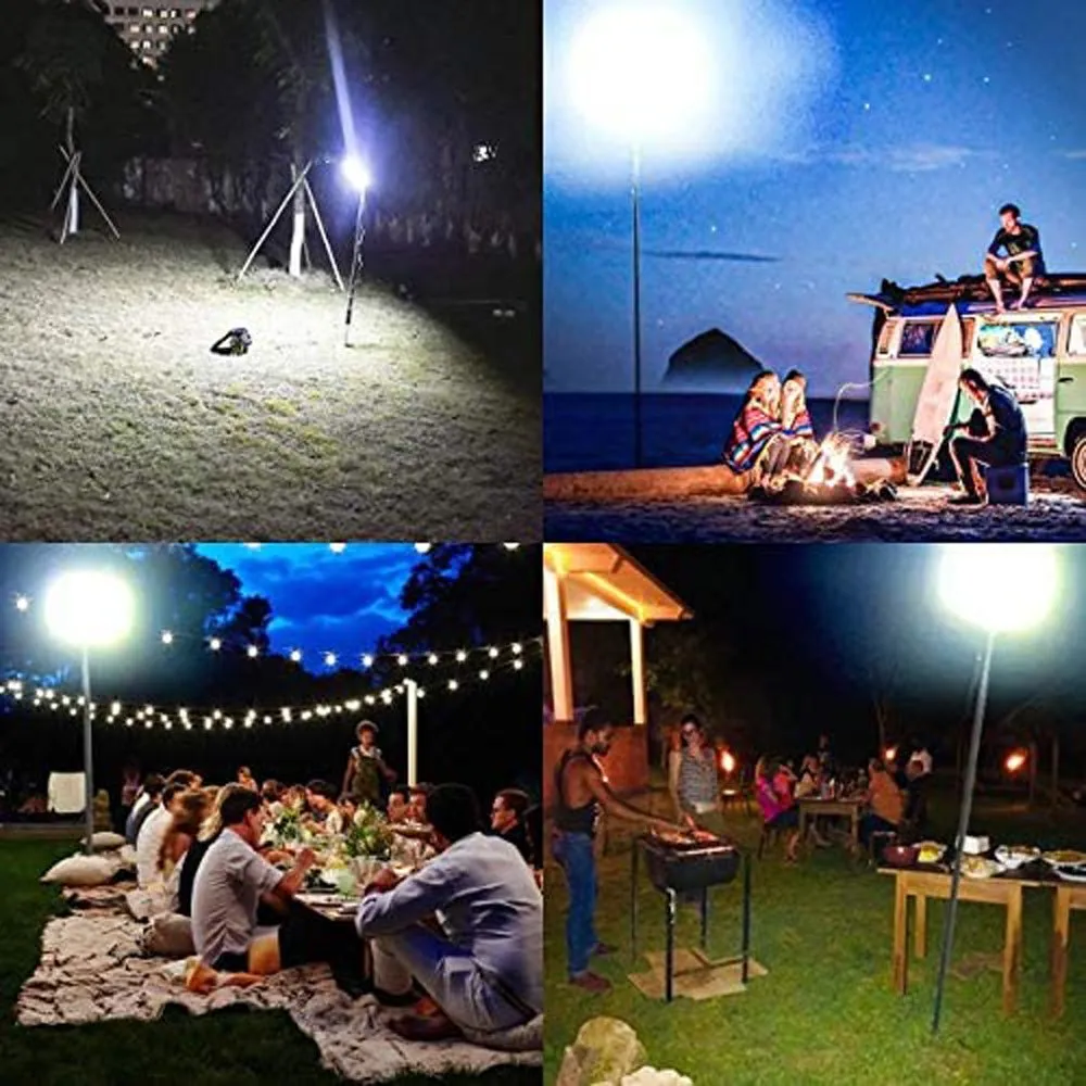 CRONY 5LED Fishing Light 360°Light Outdoor Telescopic Camping Rod Floodlight COB Lamp with Fishing Rod Perfect