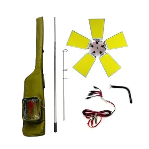 CRONY 5LED Fishing Light 360°Light Outdoor Telescopic Camping Rod Floodlight COB Lamp with Fishing Rod Perfect