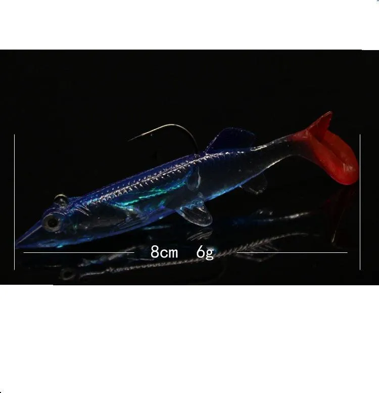 Dr.Fish 3pcs Bionic Fishing Soft lure 8cm/6g