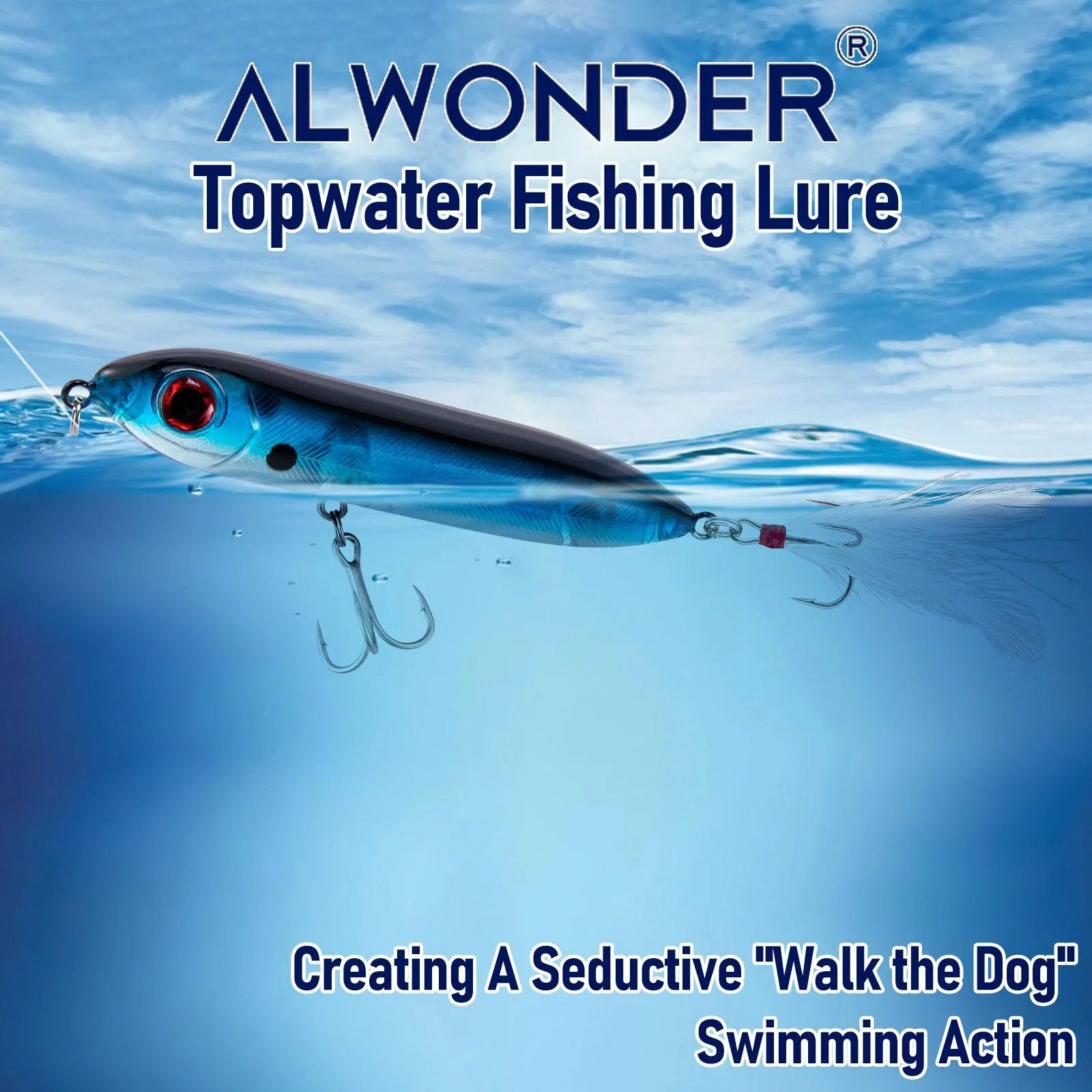 Dr.Fish 3pcs Topwater Fishing Lures 12g 10cm