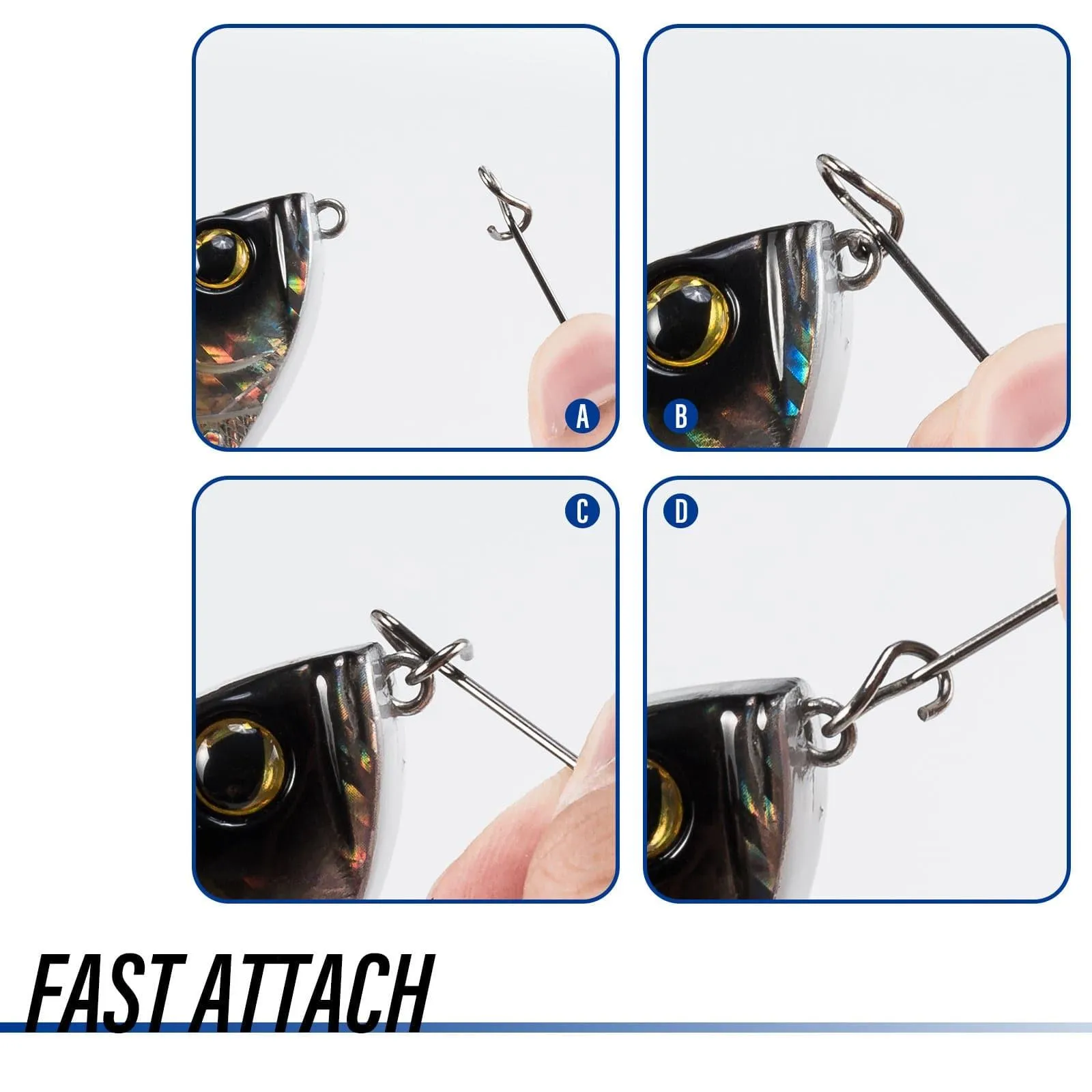 Dr.Fish 50pcs Fast Clips Lure Connector