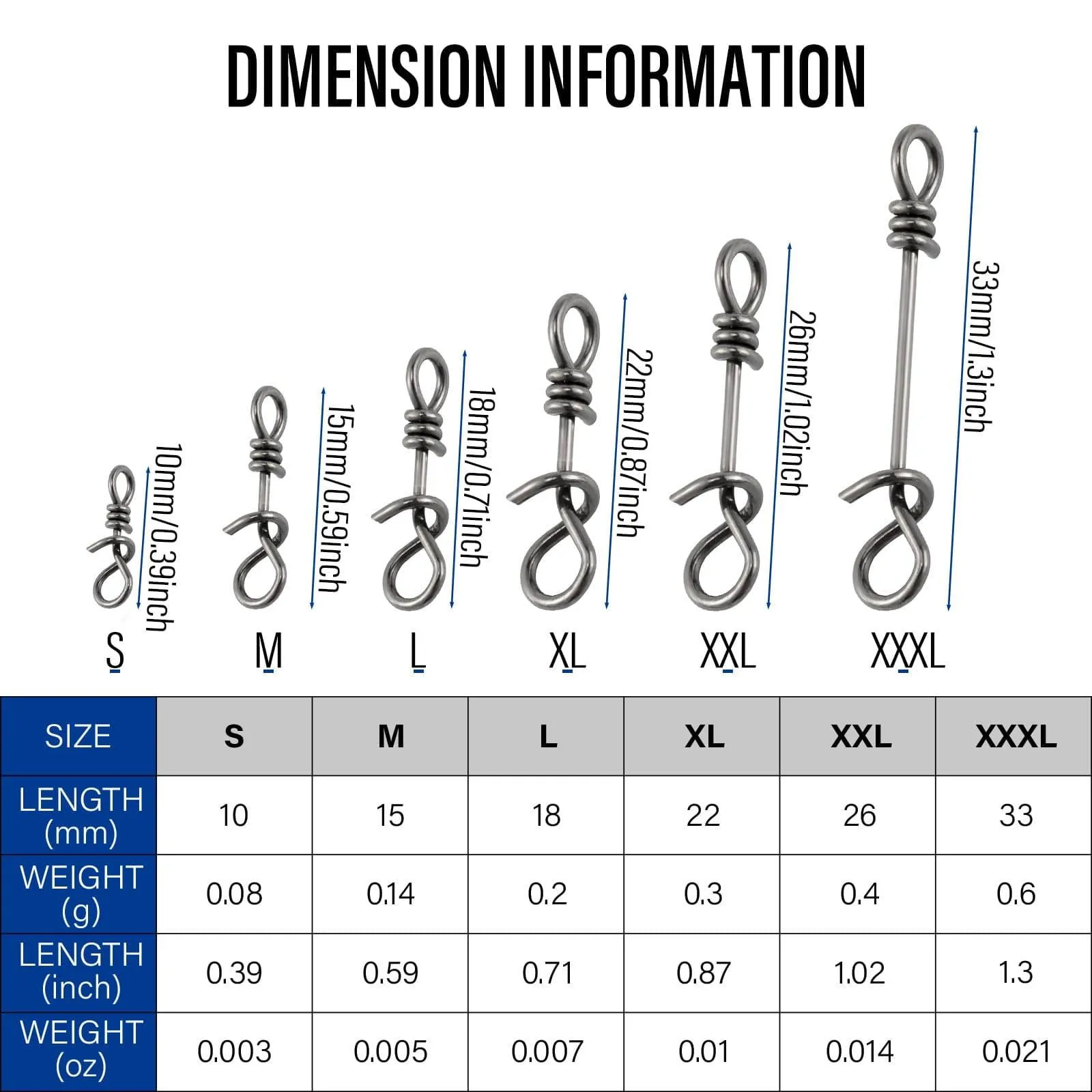 Dr.Fish 50pcs Fast Clips Lure Connector