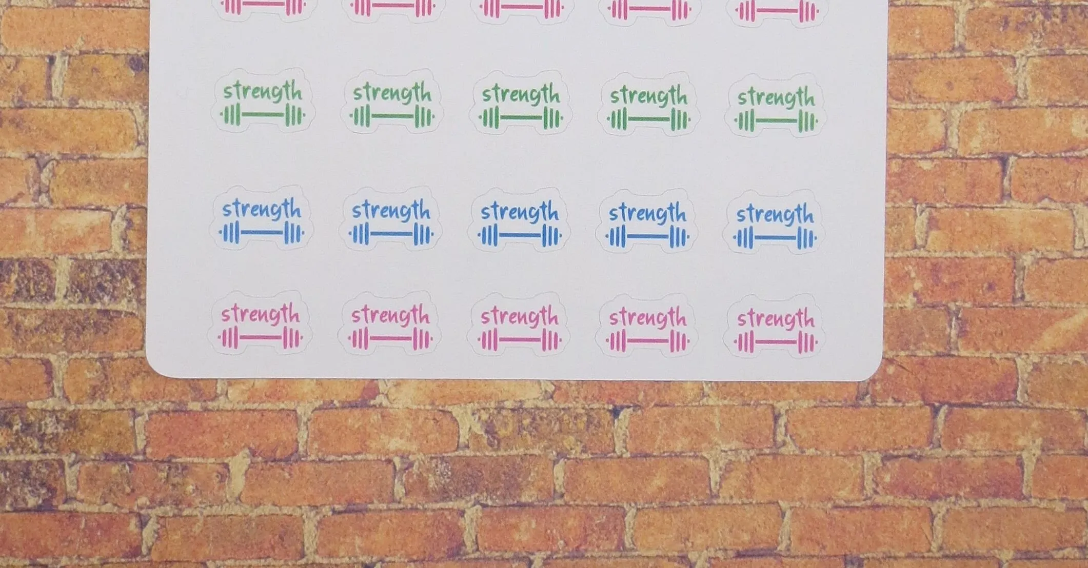 Dumbbells Exercise Planner Stickers  | Strength Workout Tracker Sheet, Kiss Cut, Matte Finish
