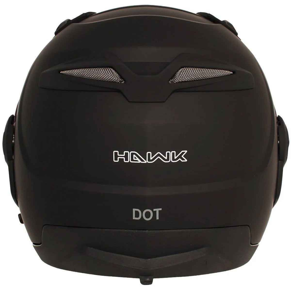 Hawk ST-1198 Transition 2-in-1 Flat Black Modular Helmet with Hawk COM-2 Bluetooth Intercom Bundle