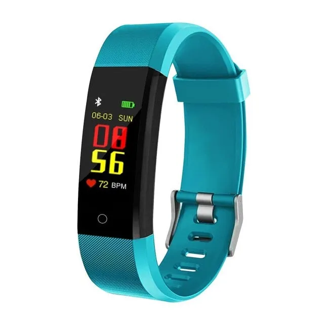 ID115 PLUS Color Screen Smart Bracelet Sports Pedometer Watch Fitness Running Walking Tracker Heart Rate Pedometer Smart Band