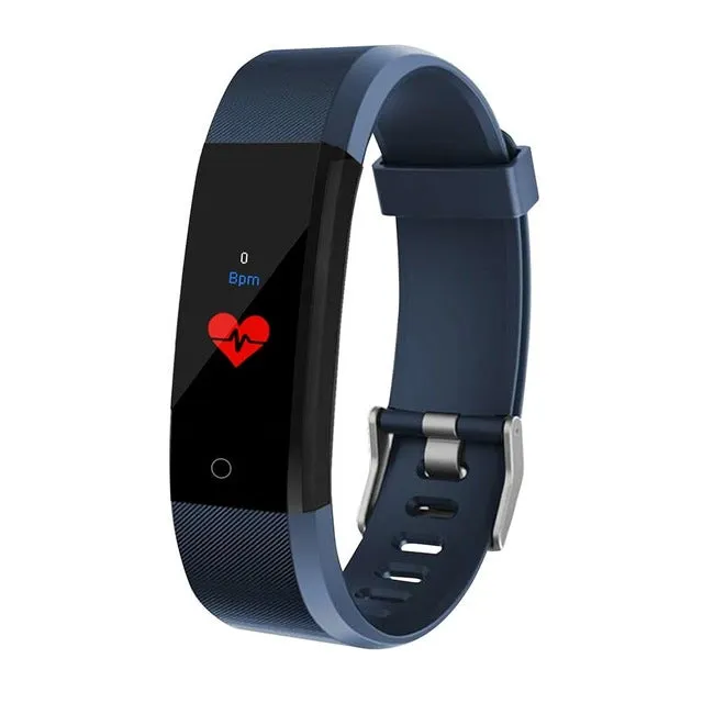 ID115 PLUS Color Screen Smart Bracelet Sports Pedometer Watch Fitness Running Walking Tracker Heart Rate Pedometer Smart Band