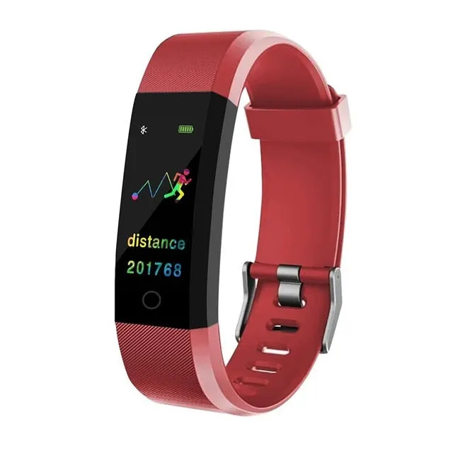 ID115 PLUS Color Screen Smart Bracelet Sports Pedometer Watch Fitness Running Walking Tracker Heart Rate Pedometer Smart Band