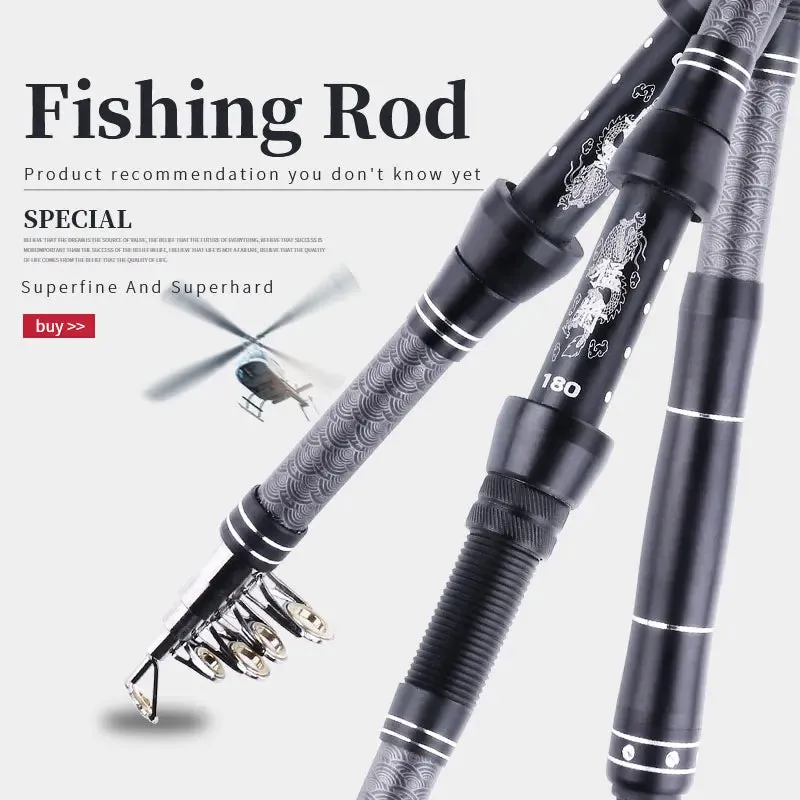 Lureswholesale®  1.8m Long Casting Carbon Super Hard Fishing Rod