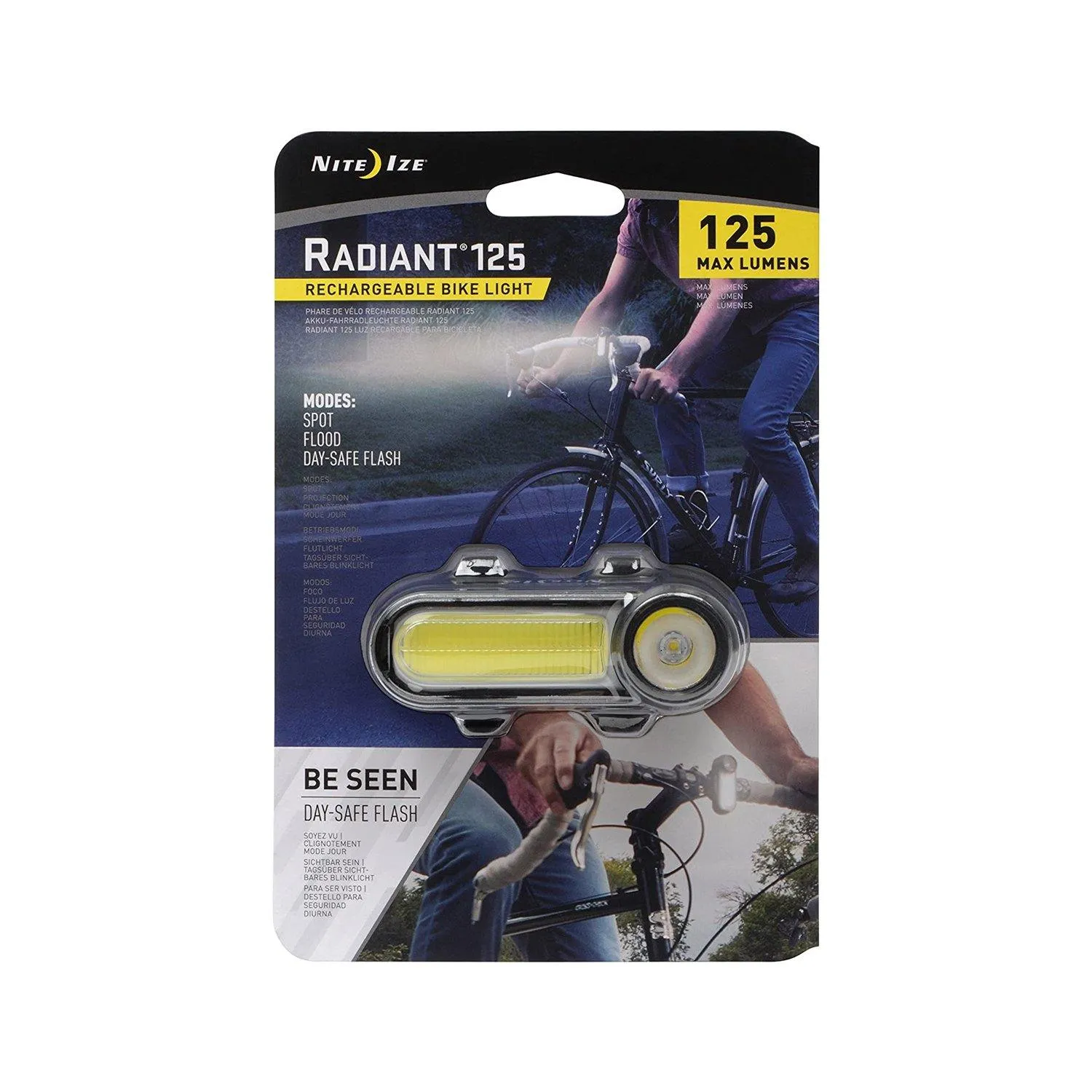 Nite Ize Radiant® 125 Rechargeable Bike Light - White