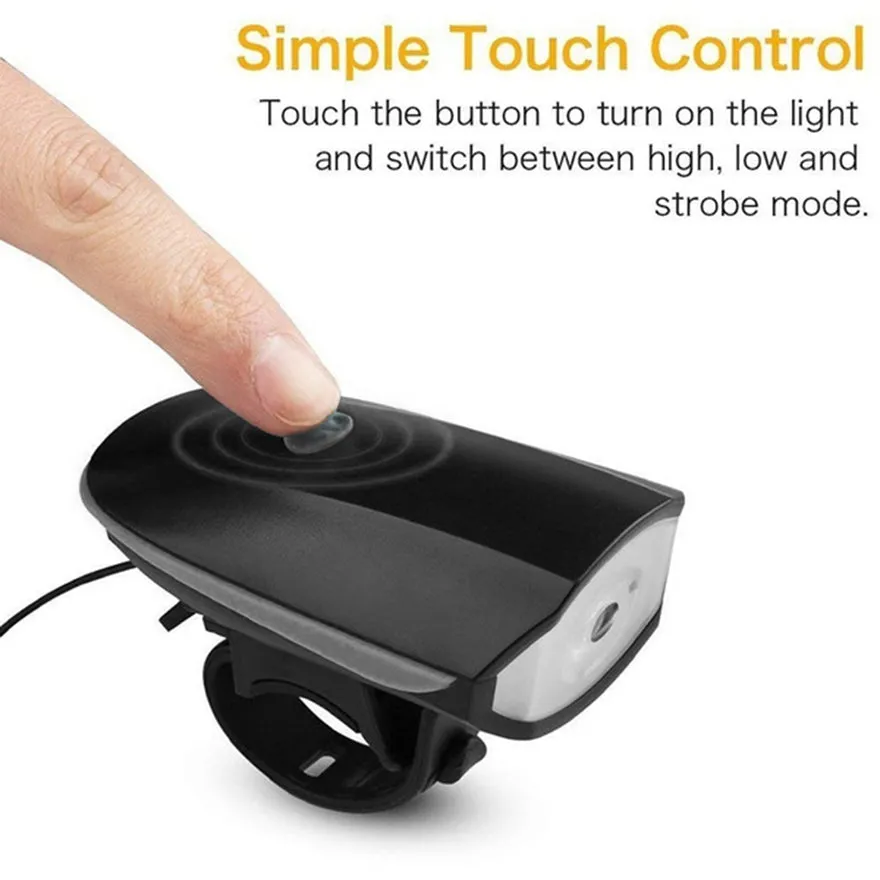 Non-Rechargeable Bicycle LED Light With Horn