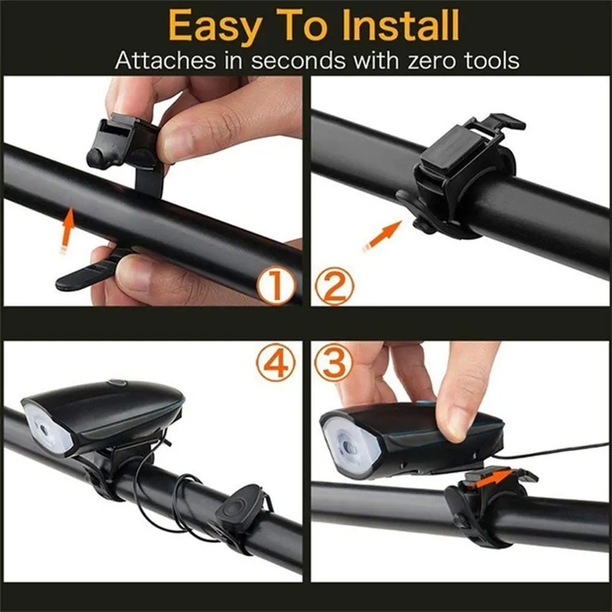 Non-Rechargeable Bicycle LED Light With Horn