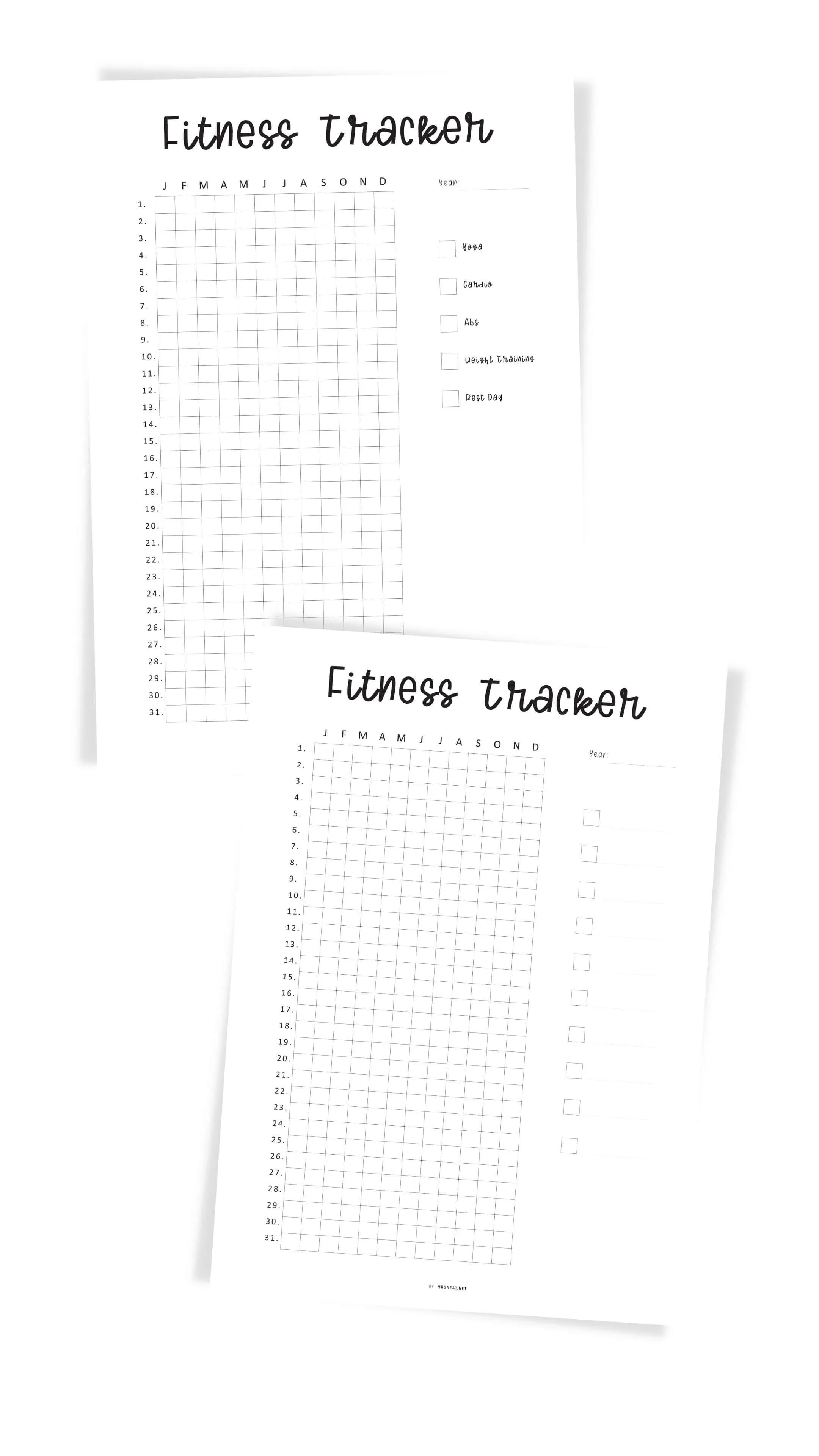 One Year Fitness Tracker Template - M348