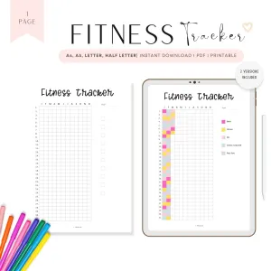 One Year Fitness Tracker Template - M348