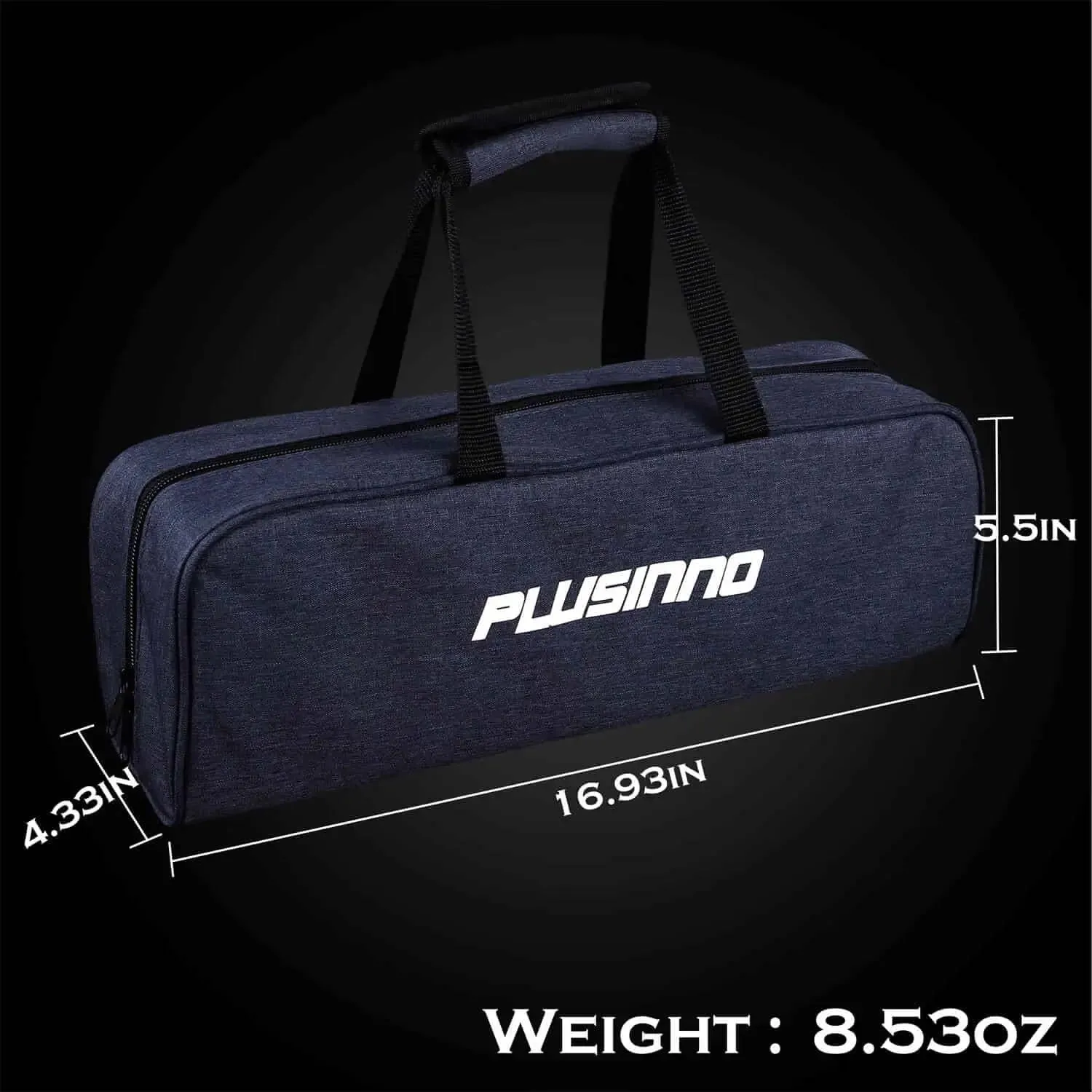 PLUSINNO Eagle Hunting V Spinning Fishing Rod and Reel Combos with Carrier Case