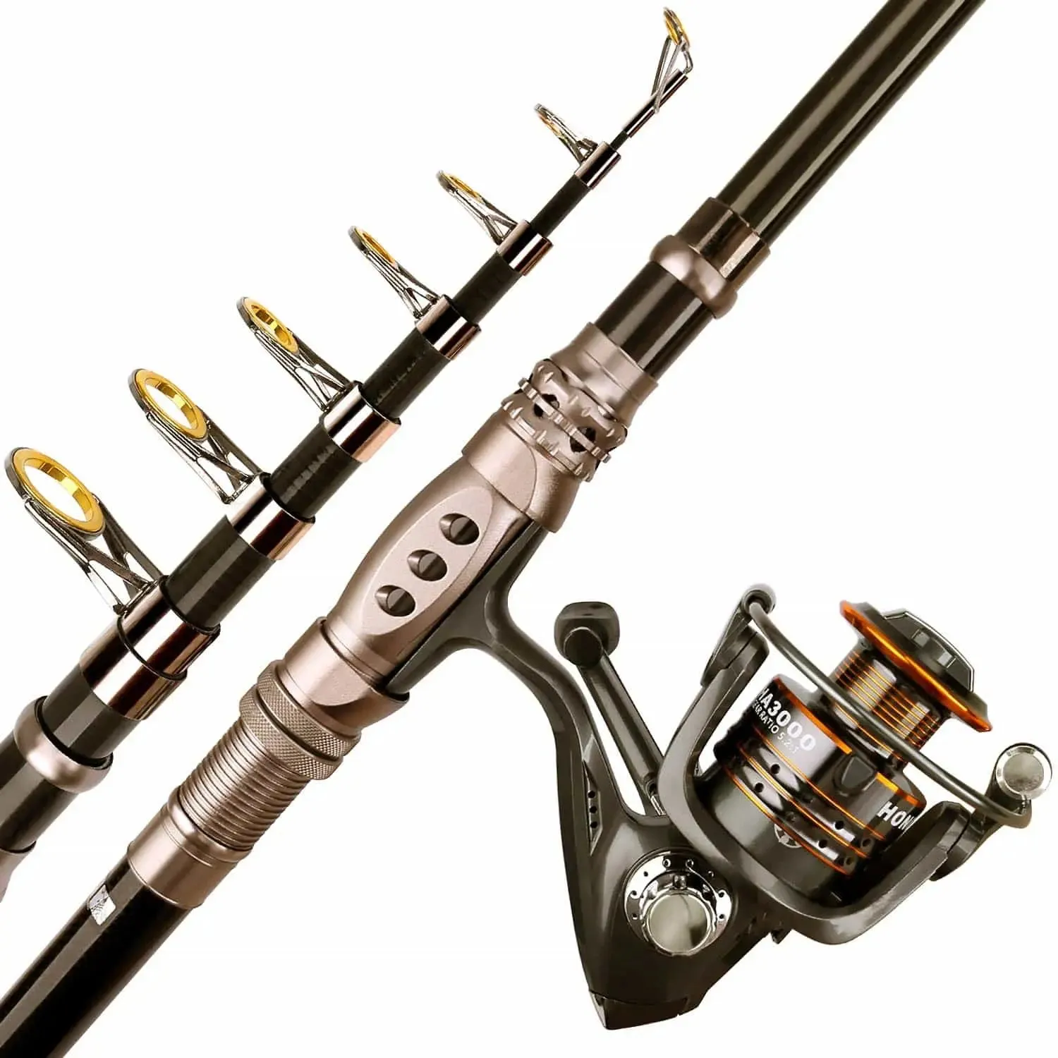 PLUSINNO Eagle HuntingⅠTelescopic Fishing Rods and Reel Combos