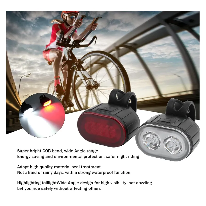 Rechargeable Tail Light And Front Light Safety Rear Light Set