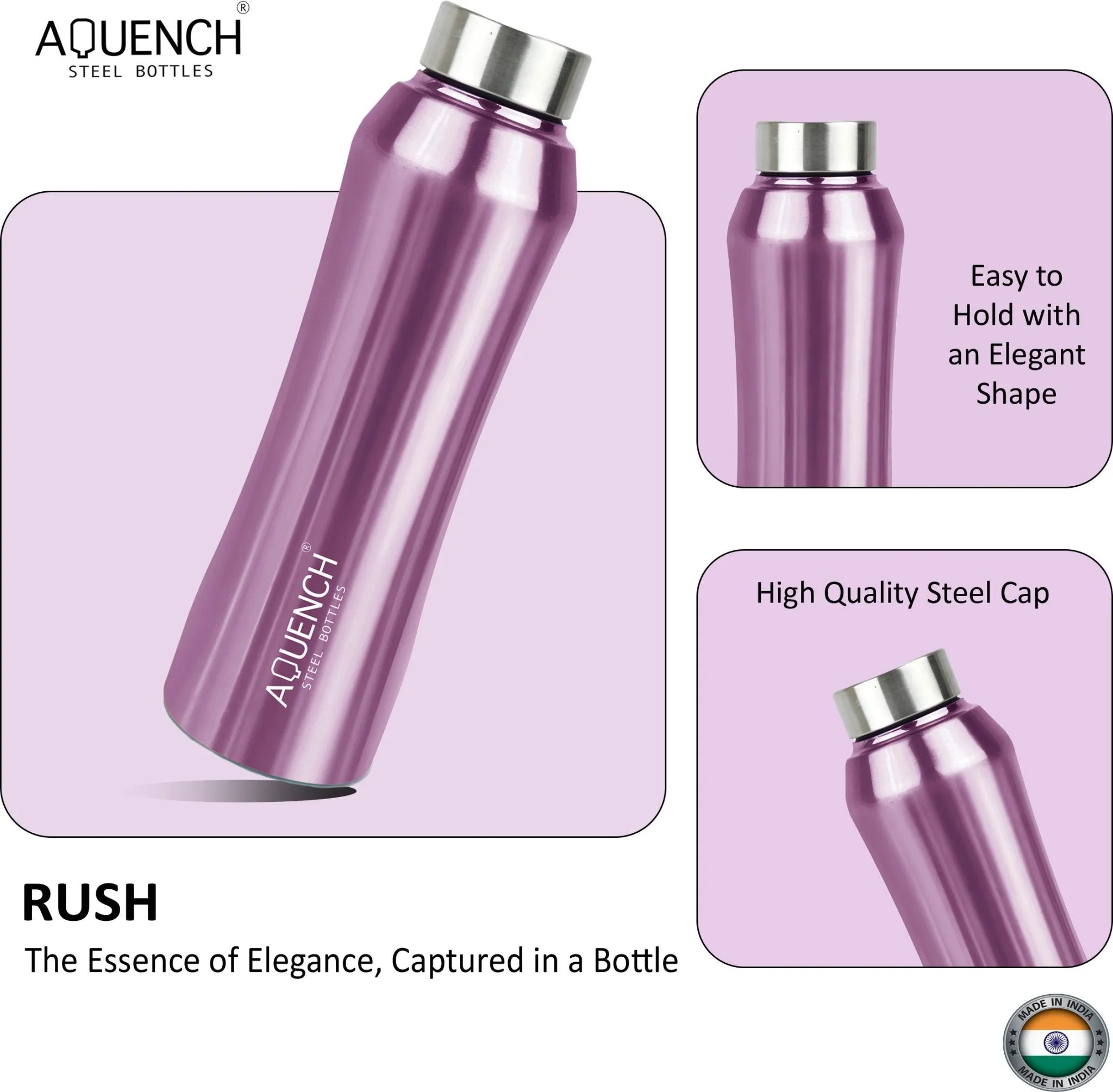 Rush Metallic Purple Water Bottle