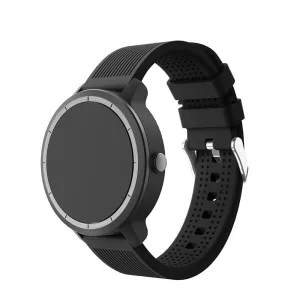 (Size L) Garmin Vivoactive 5 / 3 / Vivomove HR / Forerunner 645 Music Replacement Grip Sport Armband made of silicone (joint circumference 173-213 mm) - Black