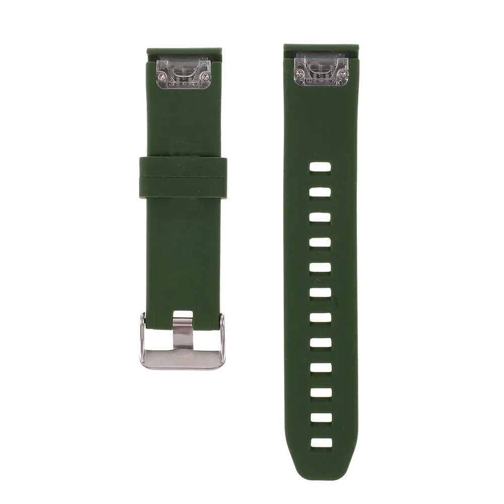 (size M) Garmin Fenix 6 / 6 Pro / 5 / 5 Plus / Forerunner 935 replacement silicone sports armband (joint circumference 162-247 mm) - green