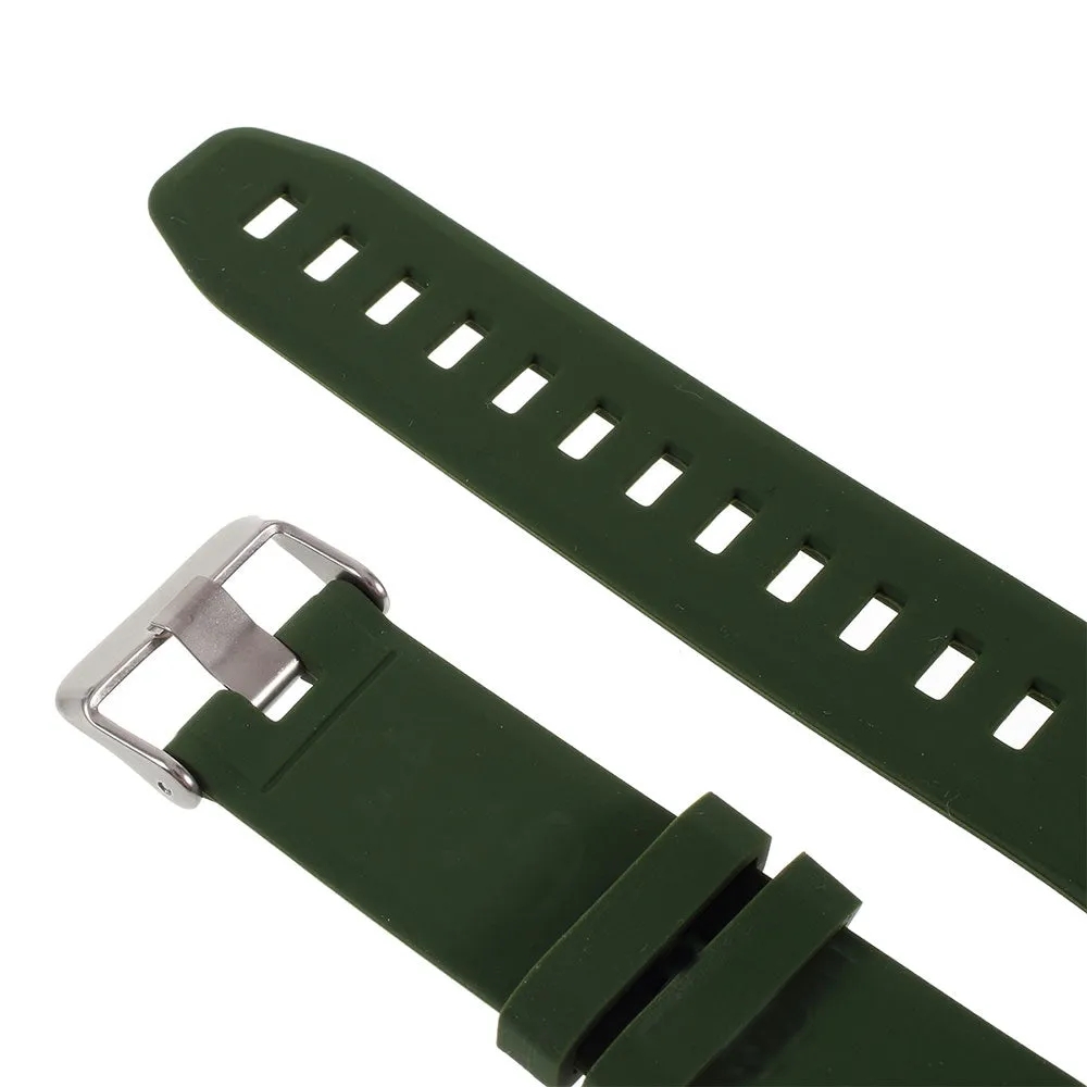 (size M) Garmin Fenix 6 / 6 Pro / 5 / 5 Plus / Forerunner 935 replacement silicone sports armband (joint circumference 162-247 mm) - green