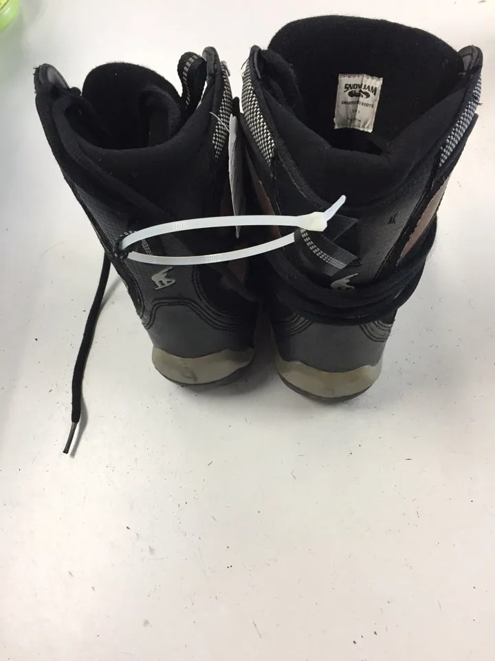 Snowjam Black Jr. Size Specific 4 Used Snowboard Boots