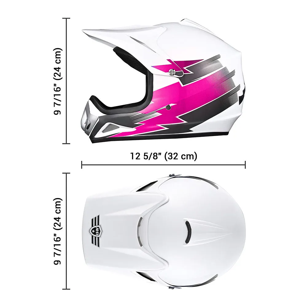 TheLAShop H-VEN12 Youth Dirt Bike Helmet DOT Pink