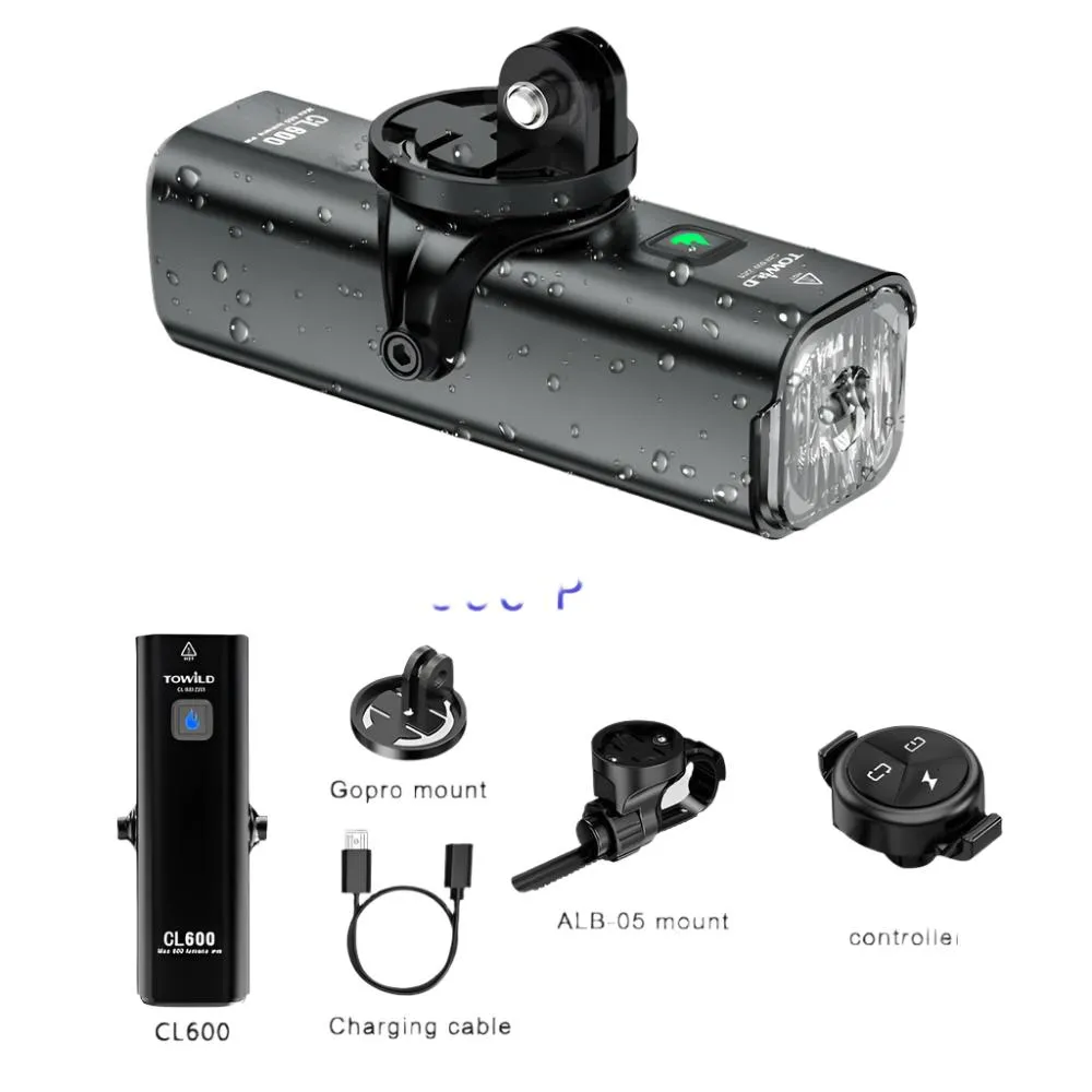 TOWILD CL1200/600LM Bike Light Front Lamp USB Rechargeable LED 21700 4000mAh Bicycle Light Waterproof Headlight Bike Accessories