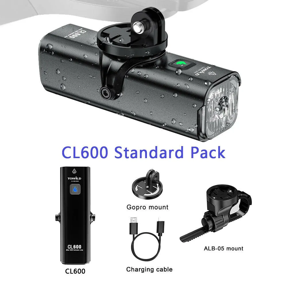 TOWILD CL1200/600LM Bike Light Front Lamp USB Rechargeable LED 21700 4000mAh Bicycle Light Waterproof Headlight Bike Accessories