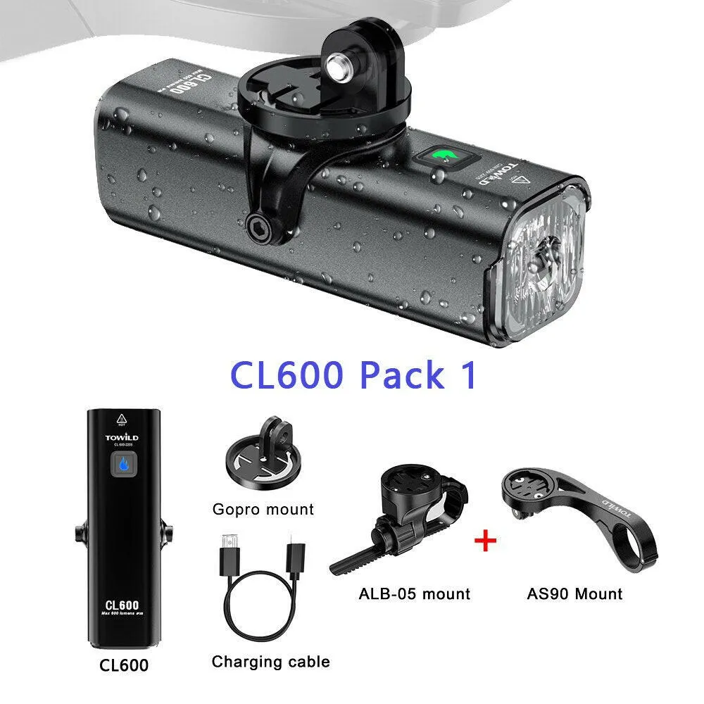 TOWILD CL1200/600LM Bike Light Front Lamp USB Rechargeable LED 21700 4000mAh Bicycle Light Waterproof Headlight Bike Accessories