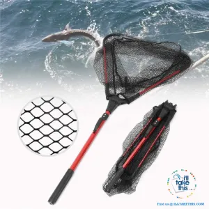 Ultra-light Portable Aluminum Triangular Fishing Net with retractable handle