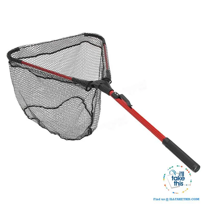 Ultra-light Portable Aluminum Triangular Fishing Net with retractable handle