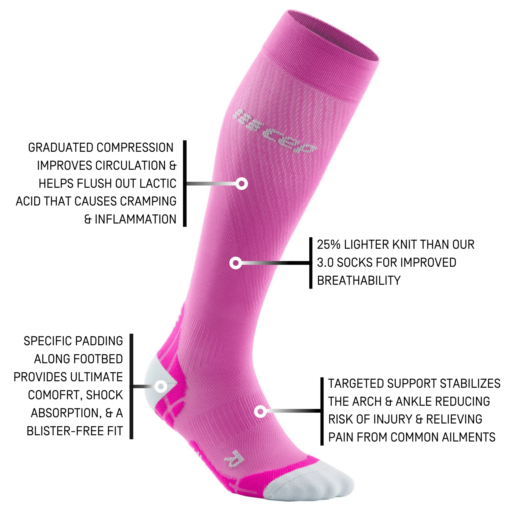 Ultralight Tall Compression Socks, Women