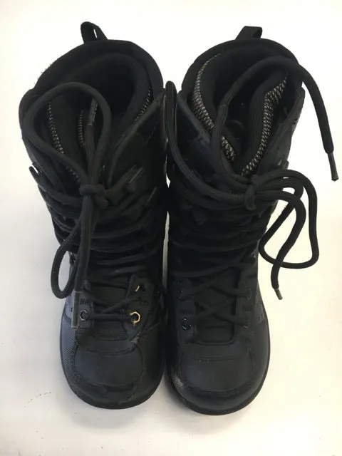 Used LTD Black Mens Size 4 Snowboard Boots