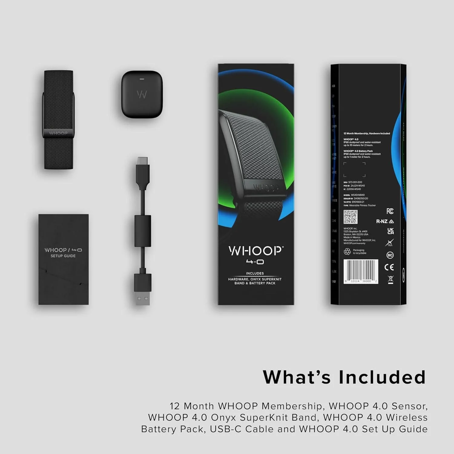 WHOOP 4.0 - | Health & Fitness Tracker with Continuous Monitoring, Heart Rate, Sleep, Strain & Recovery Analysis