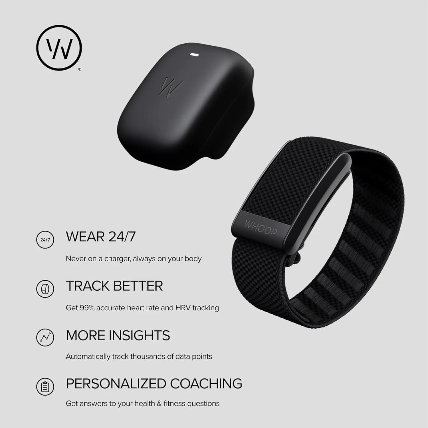 WHOOP 4.0 - | Health & Fitness Tracker with Continuous Monitoring, Heart Rate, Sleep, Strain & Recovery Analysis