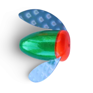 Yakima Bait Spin-N-Glo - Metallic Green & Mylar Wing