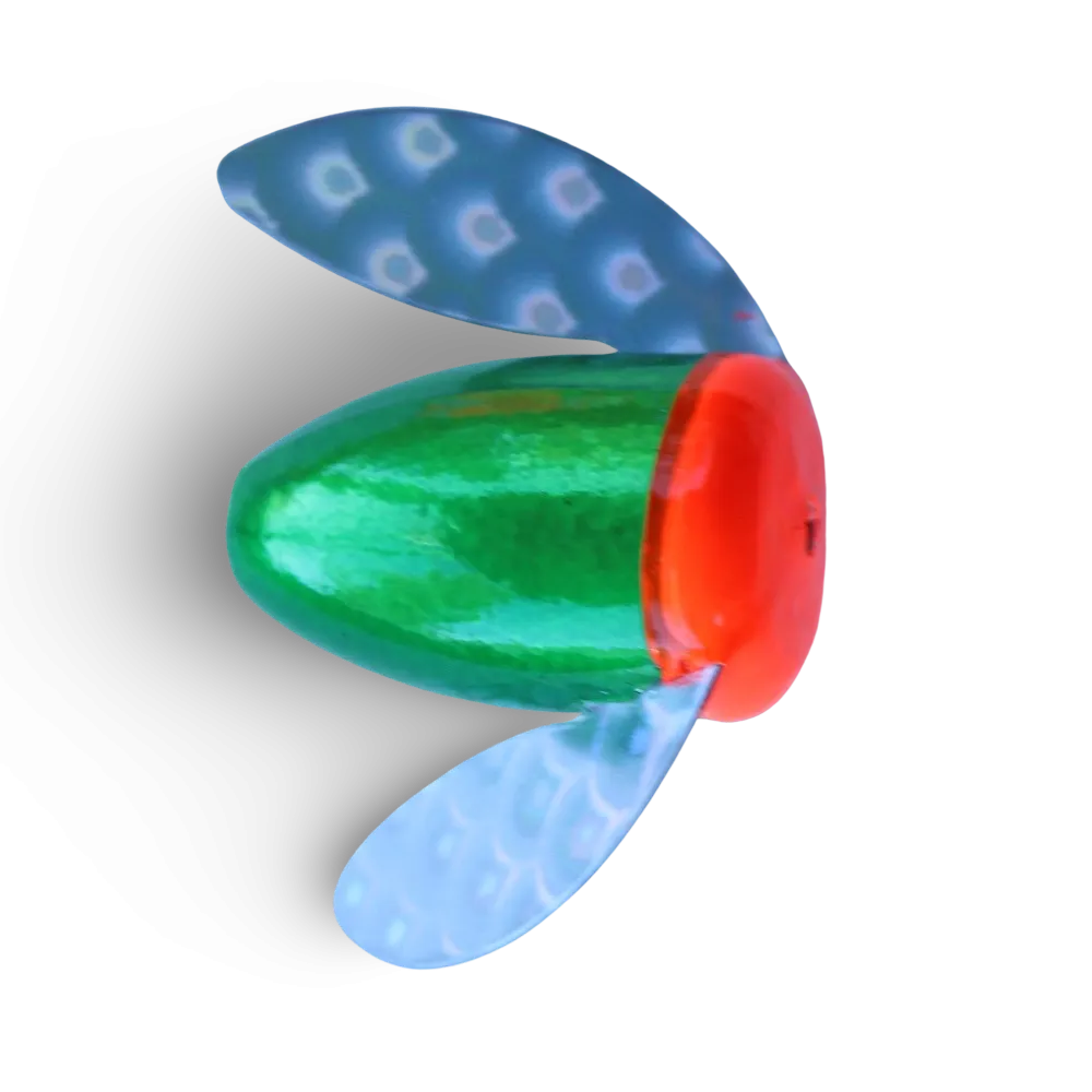 Yakima Bait Spin-N-Glo - Metallic Green & Mylar Wing